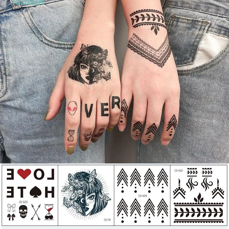 5pcs Waterproof Fake Temporary Tattoos Ins Style Personalized Letter Finger Sticker Fashion Arm Back Tattoo Stickers Accessories
5pcs Waterproof Fake Temporary Tattoos Ins Style Personalized Letter Finger Sticker Fashion Arm Back Tattoo Stickers Accessories