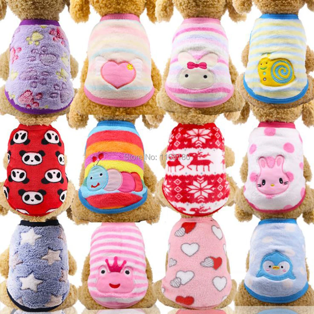 12pcs/lot Fashion Soft Warm Pet Cat Dog Spring Autumn Vest Breathable Puppy T-Shirt Pet Clothes Dog Suplies
12pcs/lot Fashion Soft Warm Pet Cat Dog Spring Autumn Vest Breathable Puppy T-Shirt Pet Clothes Dog Suplies