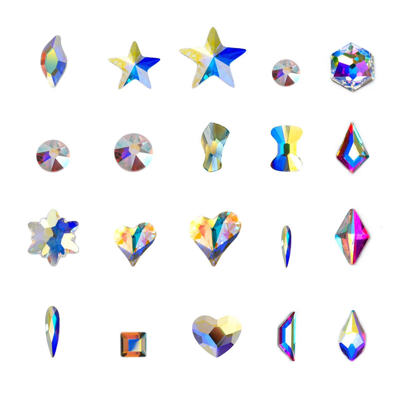 2021 Newly Crystal AB 20pcs Nail Rhinestones 3D Strass Mix Manicure Nail Art Garment Decoration Charms Gem Jewelry Accessories
2021 Newly Crystal AB 20pcs Nail Rhinestones 3D Strass Mix Manicure Nail Art Garment Decoration Charms Gem Jewelry Accessories