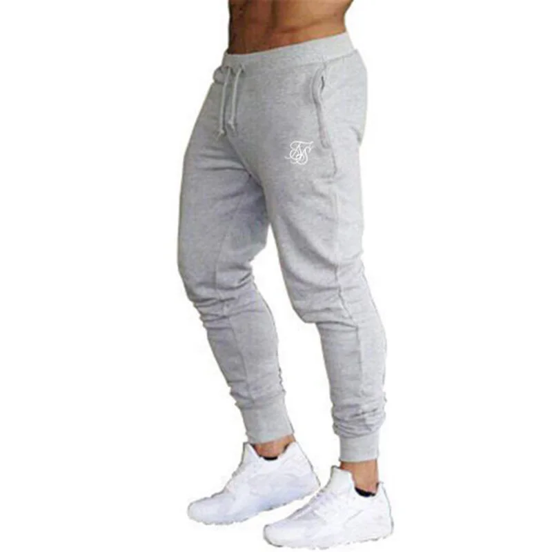 Весна-Осень 2021 Sik шелковые Брендовые мужские тонкие спортивные брюки с принтом