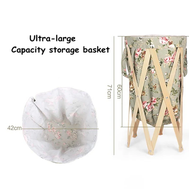 Large Foldable Laundry Basket Wooden Frame Collapsible Clothes Kids Toys Baskets Organizer Home Storage Washing Organization
Large Foldable Laundry Basket Wooden Frame Collapsible Clothes Kids Toys Baskets Organizer Home Storage Washing Organization