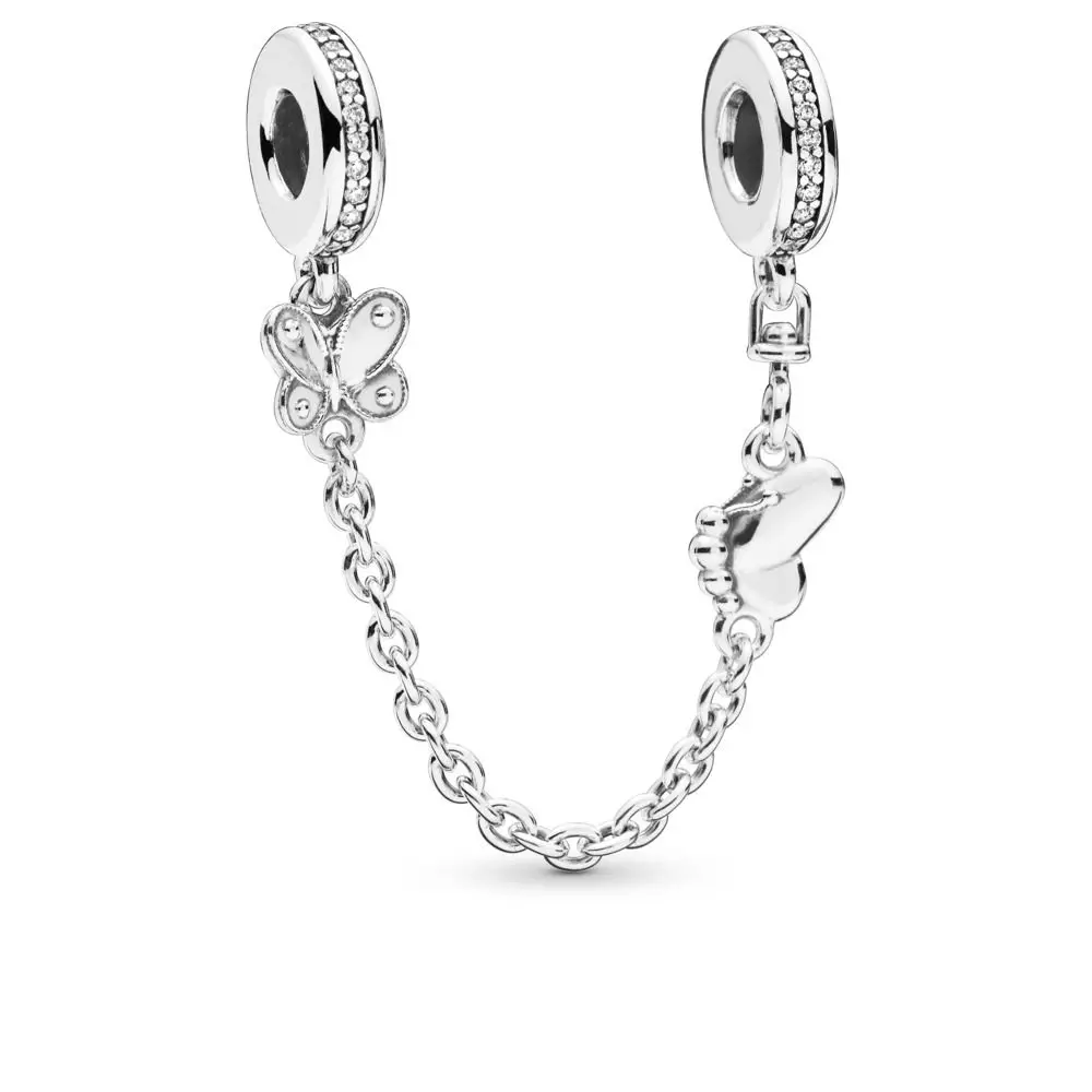 2020 Classic 925 sterling silver Butterflies Safety Chain Charm Fit pandora Bracelet Fine Safety Chain DIY Jewelry Women Gift
2020 Classic 925 sterling silver Butterflies Safety Chain Charm Fit pandora Bracelet Fine Safety Chain DIY Jewelry Women Gift