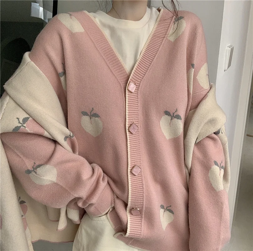 Cute Pink Coat New Cardigans Indie Strawberry Knitted Oversized Jacket 2021 Women Korean Fall Sweet Long Sleeve Sweater Cardigan
Cute Pink Coat New Cardigans Indie Strawberry Knitted Oversized Jacket 2021 Women Korean Fall Sweet Long Sleeve Sweater Cardigan