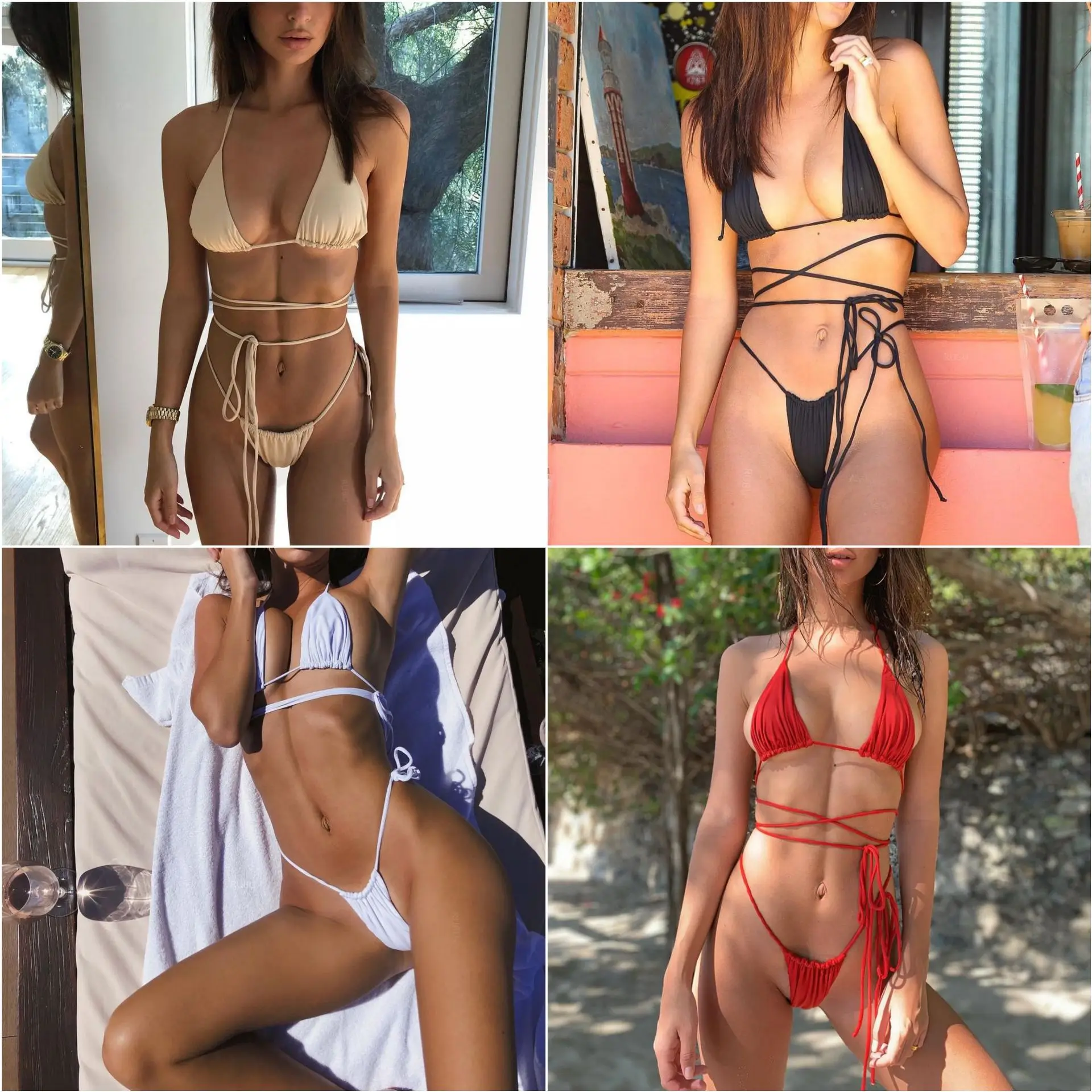 Sexy Brazilian Thong Bikini Mujer Swimwear Women Bandage Solid Swimsuit Micro Bikini Set Summer Beachwear Swim Suit
Sexy Brazilian Thong Bikini Mujer Swimwear Women Bandage Solid Swimsuit Micro Bikini Set Summer Beachwear Swim Suit