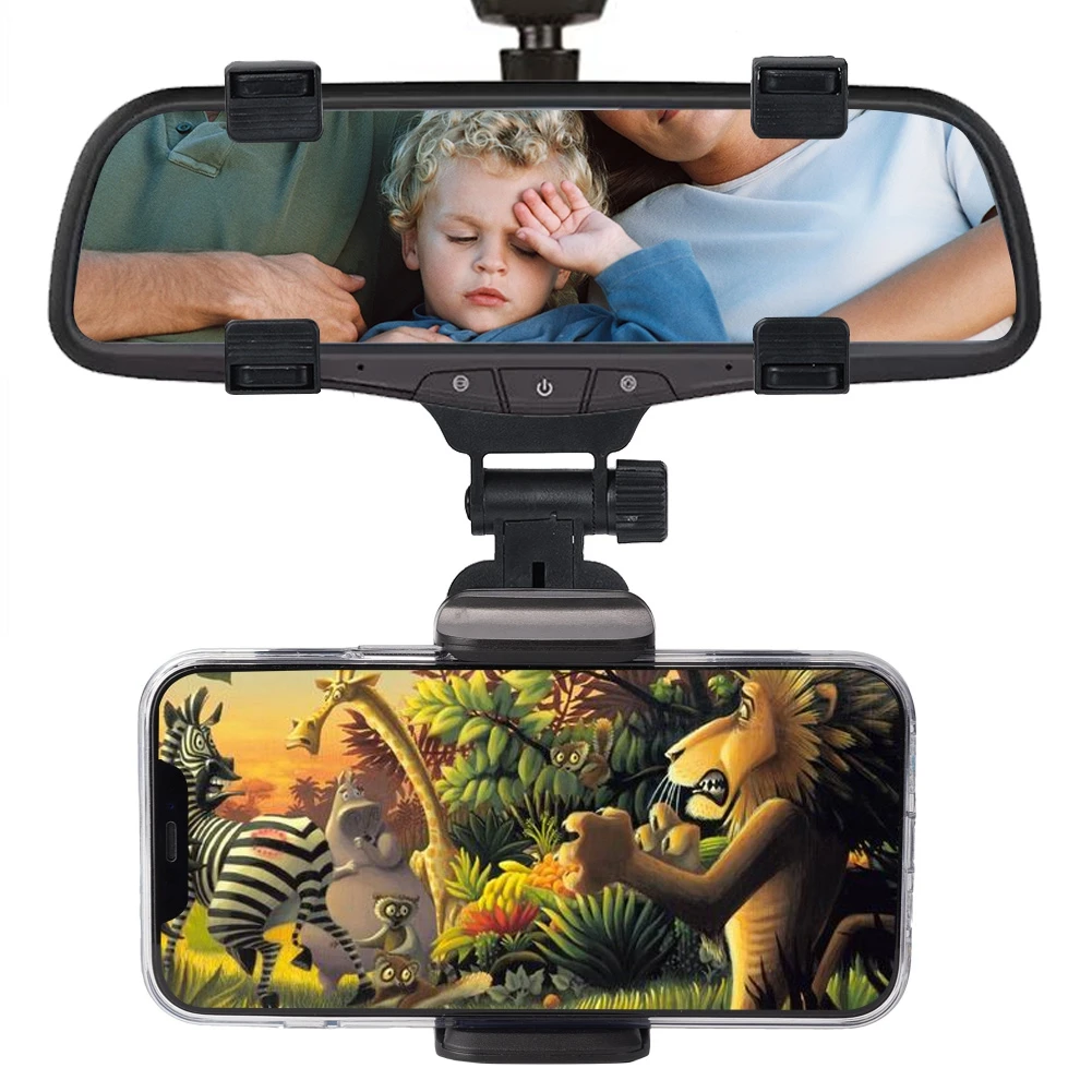 Rearview Mirror Car Phone Holder Black Mount Holders GPS Bracket 180° Rotation Automobile Interior Accessories
Rearview Mirror Car Phone Holder Black Mount Holders GPS Bracket 180° Rotation Automobile Interior Accessories