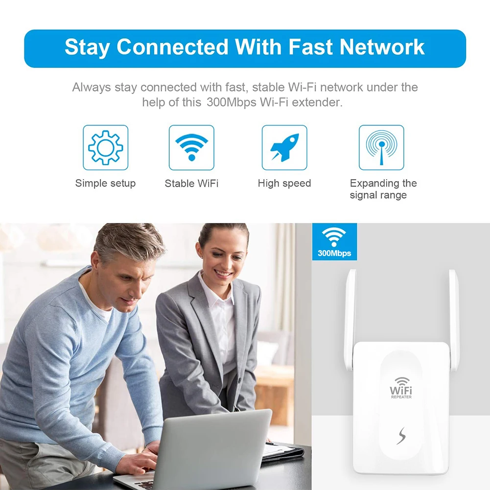 300Mbps Router Booster Long Range Signal Amplifier Wireless WiFi Repeater 2.4G for Office Caring Computer Supplies 
300Mbps Router Booster Long Range Signal Amplifier Wireless WiFi Repeater 2.4G for Office Caring Computer Supplies