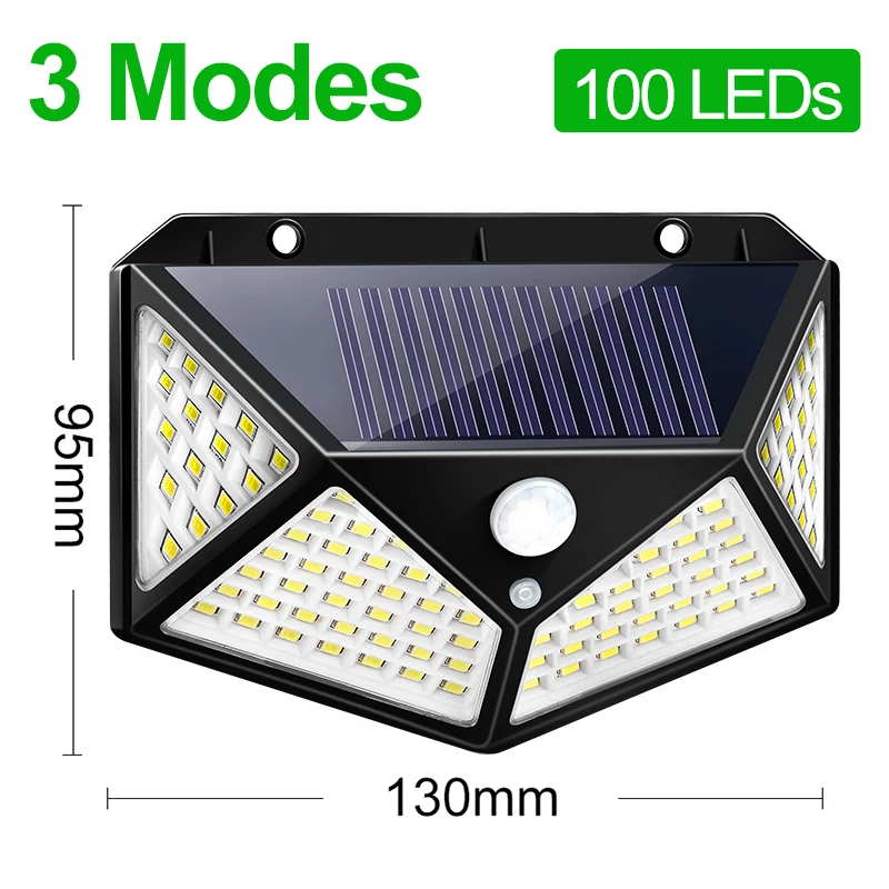100 LED Solar Light Outdoor Solar Lamp Powered Sunlight Waterproof PIR Motion Sensor Street Light for Garden Decoration
100 LED Solar Light Outdoor Solar Lamp Powered Sunlight Waterproof PIR Motion Sensor Street Light for Garden Decoration