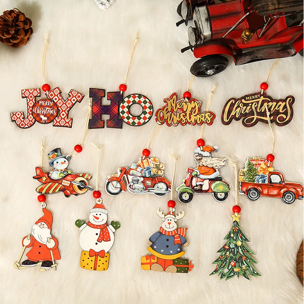 12pcs/Set Christmas Decorations Wooden Hanging Pendants Xmas Tree Snowman Crafts Christmas Decorations For Home Navidad
12pcs/Set Christmas Decorations Wooden Hanging Pendants Xmas Tree Snowman Crafts Christmas Decorations For Home Navidad