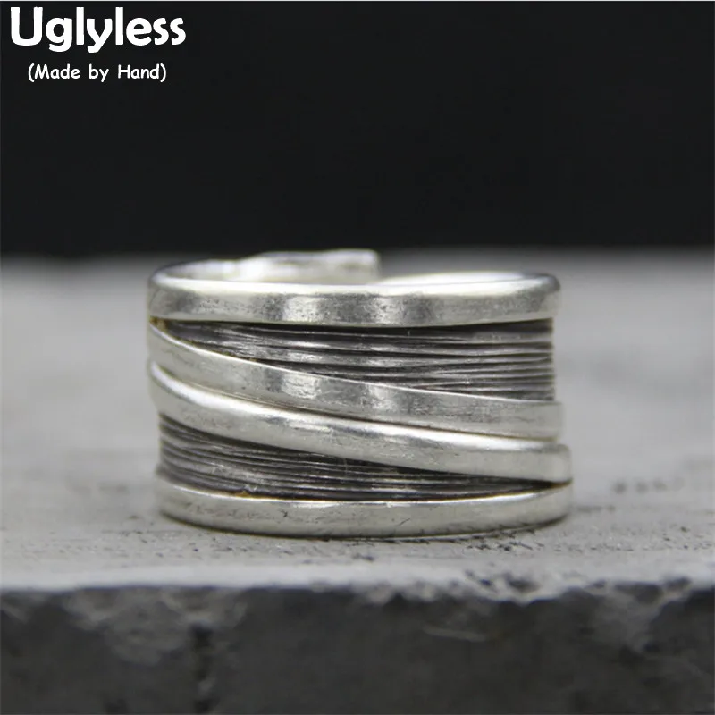 Uglyless Real S 925 Sterling Silver Women Vintage Ethnic Adjustable Open Finger Rings Personalized Wide Ring Thai Silver Bijoux
Uglyless Real S 925 Sterling Silver Women Vintage Ethnic Adjustable Open Finger Rings Personalized Wide Ring Thai Silver Bijoux