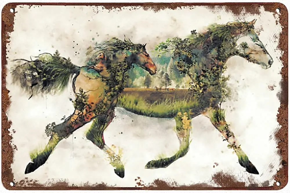 Металлический жестяной знак The Horse в стиле ретро
Металлический жестяной знак The Horse в стиле ретро