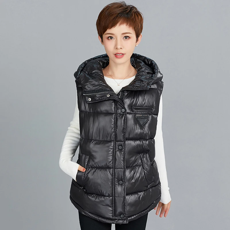 Down Jacket Women Solid Autumn Winter Hooded Thick Ladies Sleeveless Jacket Zipper Cotton Padded Fashion Waistcoat For
Down Jacket Women Solid Autumn Winter Hooded Thick Ladies Sleeveless Jacket Zipper Cotton Padded Fashion Waistcoat For
