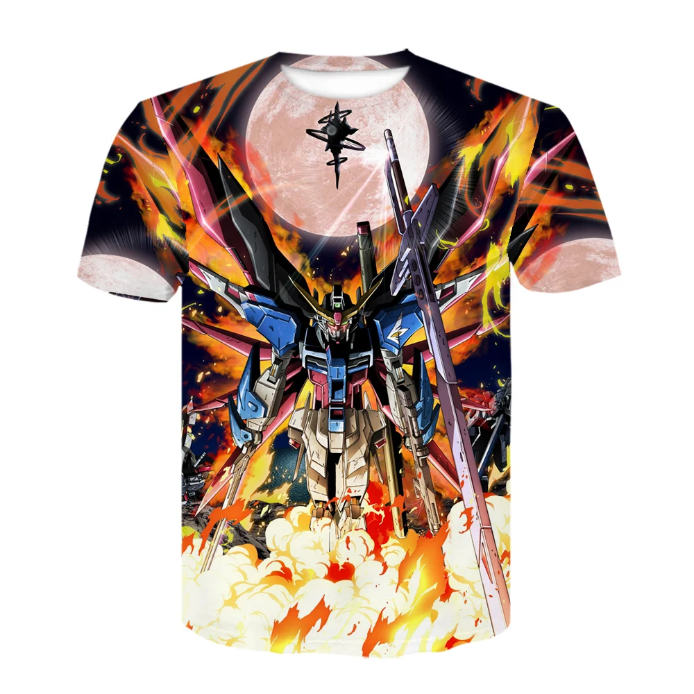 Футболка с японским аниме топы футболка принтом семена гандама Destiny Freedom Gundam