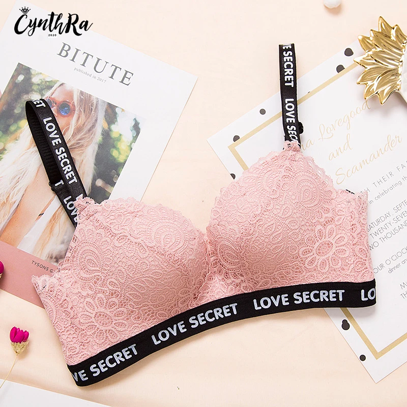 CYNTHRA Women's Underwear New Lace Letter Printing Push Up Bralette Adjustable Wireless Bra Breathable Cute Lingerie For Women
CYNTHRA Women's Underwear New Lace Letter Printing Push Up Bralette Adjustable Wireless Bra Breathable Cute Lingerie For Women