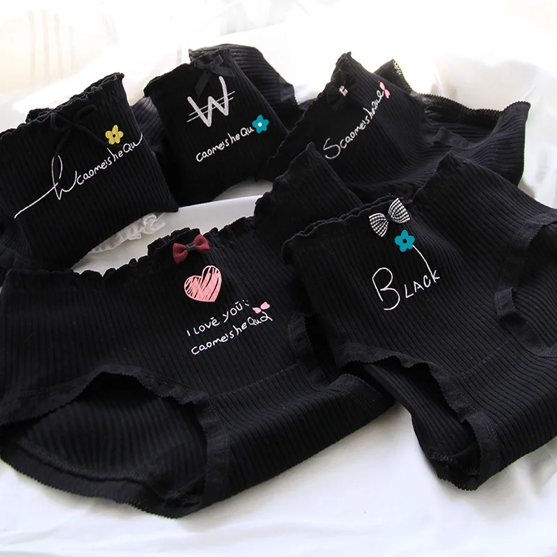 Black Underwear Women Panties Letters Print Underwear Ladies Sexy Lingerie Girls Breathable Seamless Briefs
Black Underwear Women Panties Letters Print Underwear Ladies Sexy Lingerie Girls Breathable Seamless Briefs