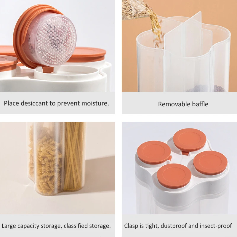 Mixed Grains Sealed Cans With Independent Desiccant Box Kitchen Storage Grain Storage Box
Mixed Grains Sealed Cans With Independent Desiccant Box Kitchen Storage Grain Storage Box