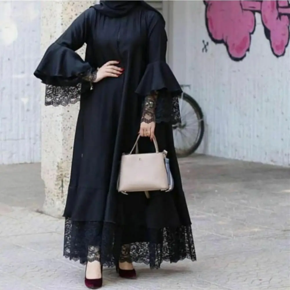 Luxury Muslim Lace Abaya Maxi Dress Hijab Vestidos Cardigan Kimono Long Robe Gowns Jubah Middle East Eid Ramadan Islamic Femme
Luxury Muslim Lace Abaya Maxi Dress Hijab Vestidos Cardigan Kimono Long Robe Gowns Jubah Middle East Eid Ramadan Islamic Femme