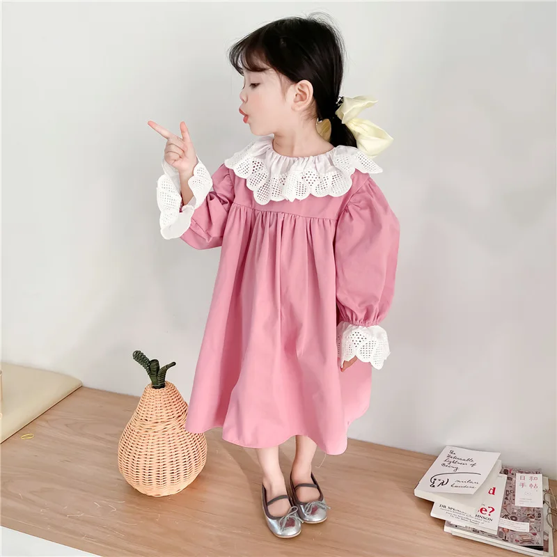 kids clothes summer Sweet girls dress lace collar loose long sleeve dress cotton comfortable dress
kids clothes summer Sweet girls dress lace collar loose long sleeve dress cotton comfortable dress