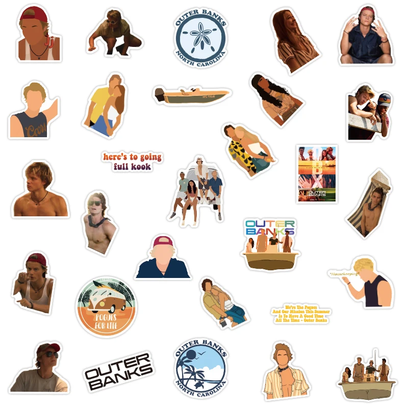 100PCS Outer Banks Cartoon Stickers Waterproof Vinyl Decal for Laptop Helmet Bicycle Luggage Guitar Car Stickers
100PCS Outer Banks Cartoon Stickers Waterproof Vinyl Decal for Laptop Helmet Bicycle Luggage Guitar Car Stickers