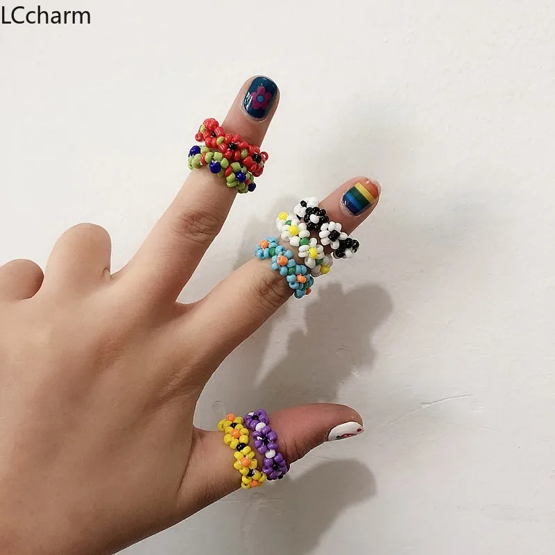 Fashion Trendy Korean Handmade Multi-color Small Flowers Rice Beads Ring Women Girl Jewelry Stretch Weave Style Ring
Fashion Trendy Korean Handmade Multi-color Small Flowers Rice Beads Ring Women Girl Jewelry Stretch Weave Style Ring