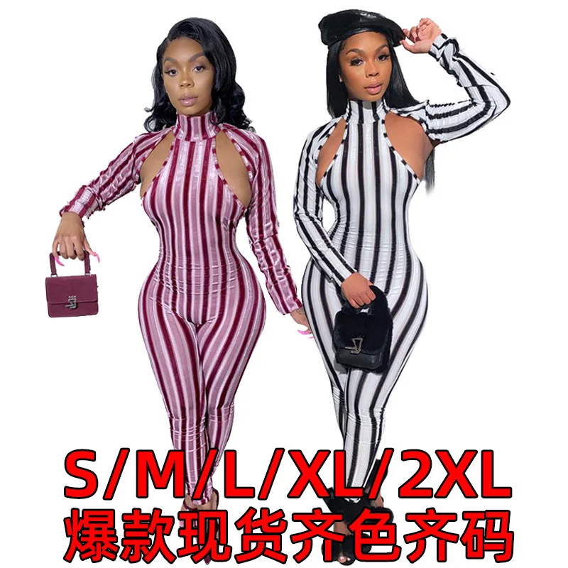 K9545 AliExpress Popular European and American Autumn and Winter 2019 New Style High Collar with Stripes Sexy Jumpsuit
K9545 AliExpress Popular European and American Autumn and Winter 2019 New Style High Collar with Stripes Sexy Jumpsuit