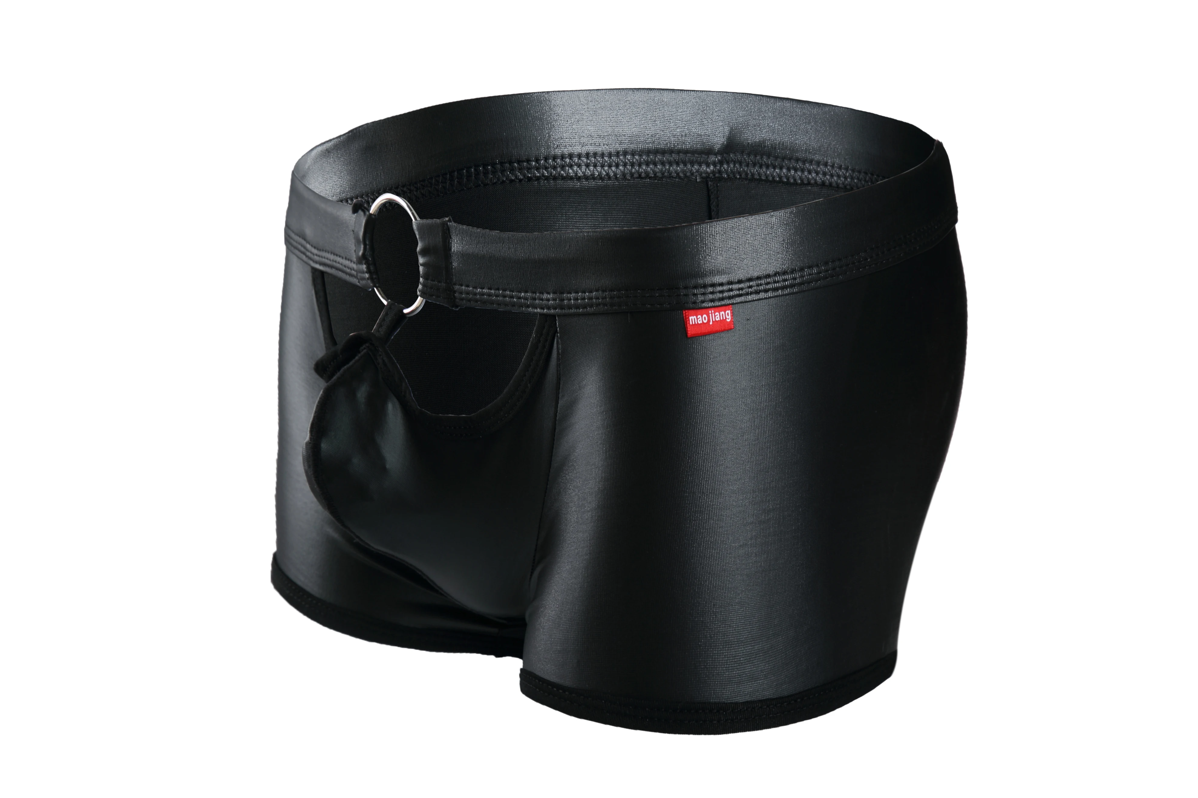 Sexy Men Boxers Open Crotch Faux Leather Lingerie Stage U Convex Pouch Black Patent Leather Boxers Shorts Black Underwear 1616
Sexy Men Boxers Open Crotch Faux Leather Lingerie Stage U Convex Pouch Black Patent Leather Boxers Shorts Black Underwear 1616
