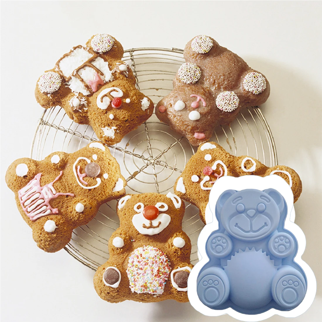 Top selling creative cartoon silicone bear shape biscuit mold fondant cake chocolate mold kitchen baking cake decoration baking
Top selling creative cartoon silicone bear shape biscuit mold fondant cake chocolate mold kitchen baking cake decoration baking