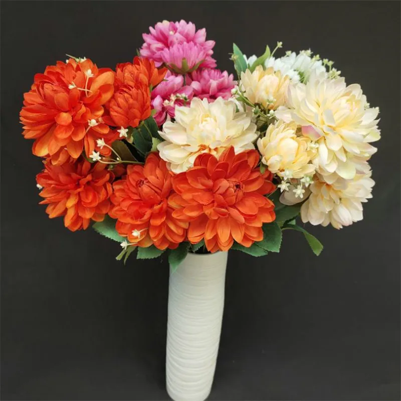 7Pcs Fake Dahlia Pinnate Cv (9 stems/bunch) 19.29" Length Simulation Dahlias for Wedding Home Decorative Artificial Flowers
7Pcs Fake Dahlia Pinnate Cv (9 stems/bunch) 19.29" Length Simulation Dahlias for Wedding Home Decorative Artificial Flowers
