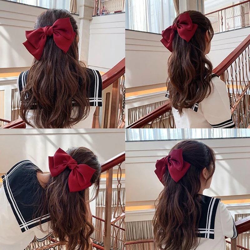 Fashion Big Large Bow Hairpin Hair Rope For Women Girls Trendy Ladies Hair Clip New Cute Barrette Hair Band Hair Accessories
Fashion Big Large Bow Hairpin Hair Rope For Women Girls Trendy Ladies Hair Clip New Cute Barrette Hair Band Hair Accessories