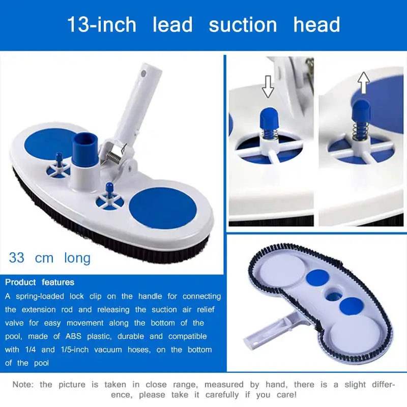 Swimming Pool Accessories Cleaner Cleaning Tool Suction Head Fountain Vacuum Cleaner Brush Vacuum Brush Pool Cleaner
Swimming Pool Accessories Cleaner Cleaning Tool Suction Head Fountain Vacuum Cleaner Brush Vacuum Brush Pool Cleaner