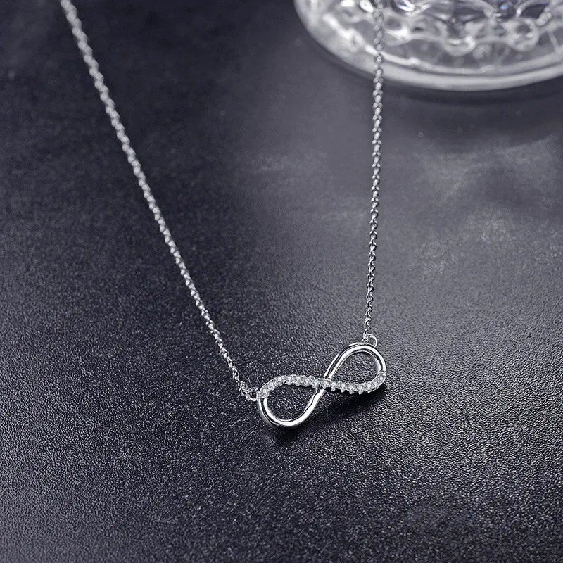 100% 925 sterling silver Original Crystals From Swarovskis Pendant Necklaces Women Handmade Maxi Collares Lucky number | Украшения и