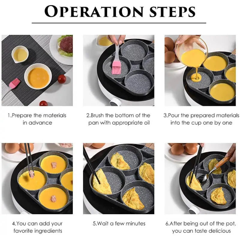 Two-hole Frying Pot Pan Thickened Omelet Pan Non-stick Egg Pancake Steak Pan Cooking Egg Ham Pans Breakfast Maker Cookware
Two-hole Frying Pot Pan Thickened Omelet Pan Non-stick Egg Pancake Steak Pan Cooking Egg Ham Pans Breakfast Maker Cookware