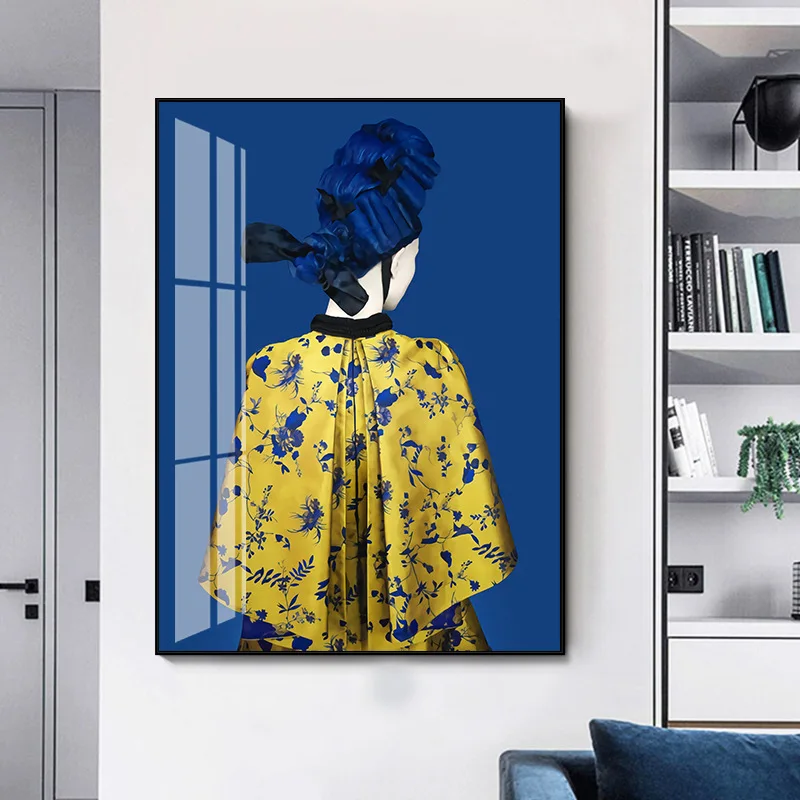 Traditional Chinese Beautiful Ancient yellow Costumes blue pattern Cotton Painting Abstract Posters Wall Pictures For Home Decor
Traditional Chinese Beautiful Ancient yellow Costumes blue pattern Cotton Painting Abstract Posters Wall Pictures For Home Decor