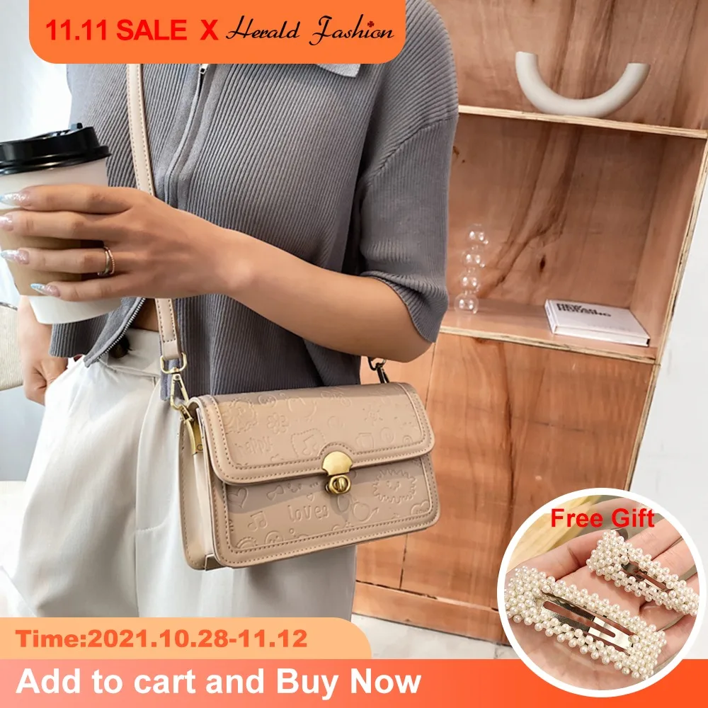 Однотонные женские сумки через плечо из искусственной кожи, дизайнерская простая сумка на плечо с принтом для женщин, популярная текстурна... 
Однотонные женские сумки через плечо из искусственной кожи, дизайнерская простая сумка на плечо с принтом для женщин, популярная текстурна...