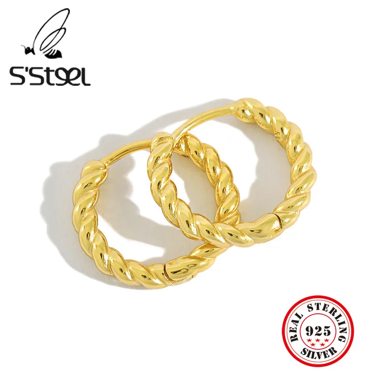 S'STEEL 925 Sterling Silver Hoop Earrings For Women Gold Pendientes Plata De Ley 925 Mujer Boucles D Oreille Femme 2021 Jewelry
S'STEEL 925 Sterling Silver Hoop Earrings For Women Gold Pendientes Plata De Ley 925 Mujer Boucles D Oreille Femme 2021 Jewelry