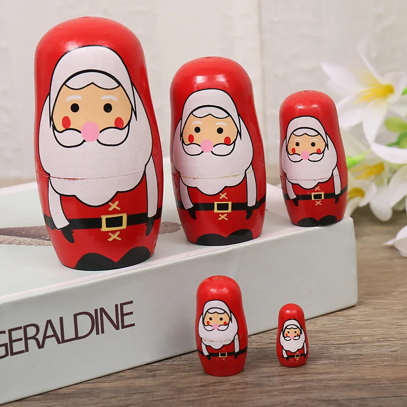 Christmas Santa Traditional Matryoshka Dolls 1 Set Wooden Russian Nesting Dolls Animal Paint Handmade Crafts Decoration
Christmas Santa Traditional Matryoshka Dolls 1 Set Wooden Russian Nesting Dolls Animal Paint Handmade Crafts Decoration