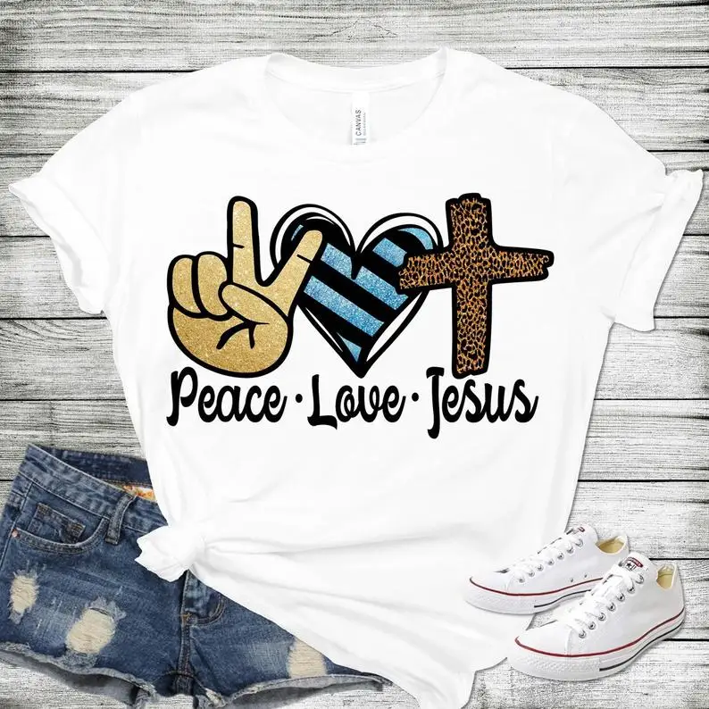 Peace Love Иисуса христианский праздник с леопардовым принтом крест рубашка уличная Harajuku Одежда для девочек хлопковая Футболка для девочек с кр...
Peace Love Иисуса христианский праздник с леопардовым принтом крест рубашка уличная Harajuku Одежда для девочек хлопковая Футболка для девочек с кр...
