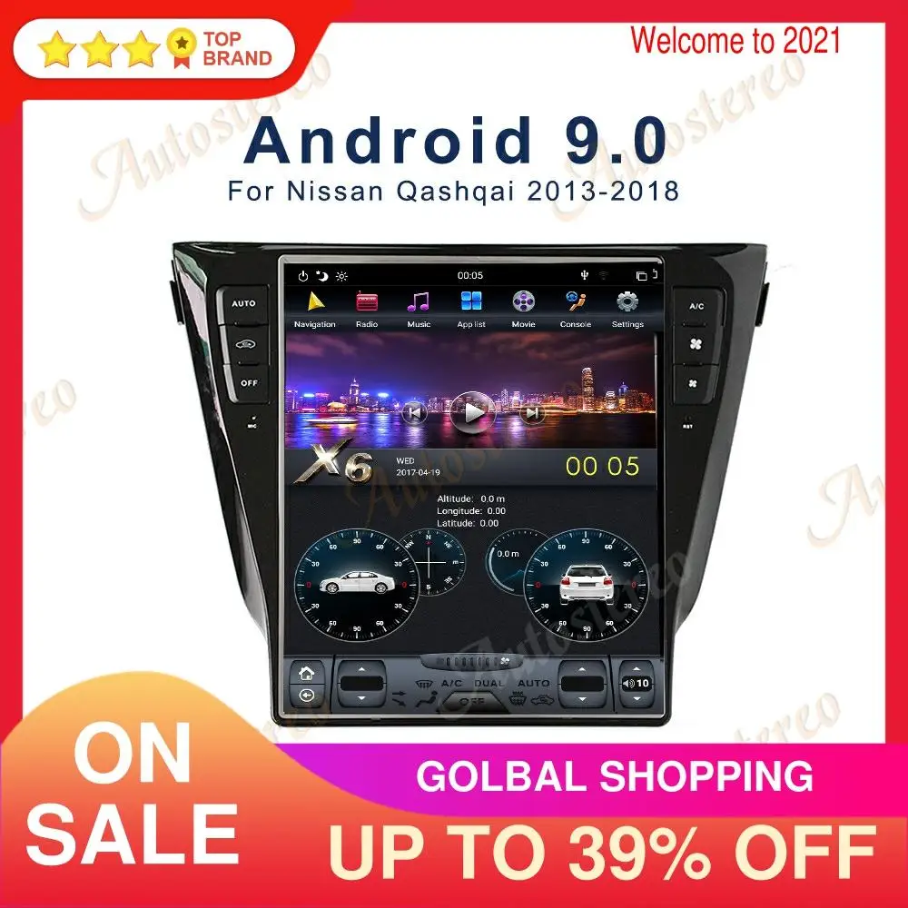 Android 9.0 PX6 Vertical Tesla Screen GPS Navigation For NISSAN Qashqai 2013-2019 Auto Radio Stereo Head Unit Multimedia Player
Android 9.0 PX6 Vertical Tesla Screen GPS Navigation For NISSAN Qashqai 2013-2019 Auto Radio Stereo Head Unit Multimedia Player