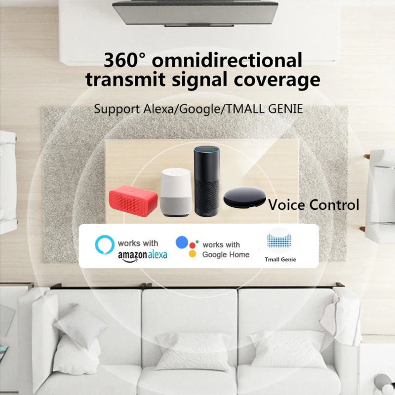 Smart IR Controller Smart Home WiFi +Infrared Wireless Voice Remote Control Smart Life Tuya APP Work With Alexa Google Home
Smart IR Controller Smart Home WiFi +Infrared Wireless Voice Remote Control Smart Life Tuya APP Work With Alexa Google Home