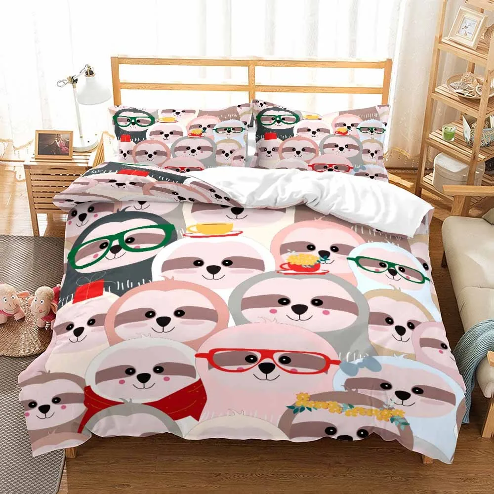 2/3 Pieces Cartoon Sloth Bedding Set 3D Print Lovely Animal Duvet Cover Home Textile Bed Quilt Cover Pillowcase (No Sheets)
2/3 Pieces Cartoon Sloth Bedding Set 3D Print Lovely Animal Duvet Cover Home Textile Bed Quilt Cover Pillowcase (No Sheets)