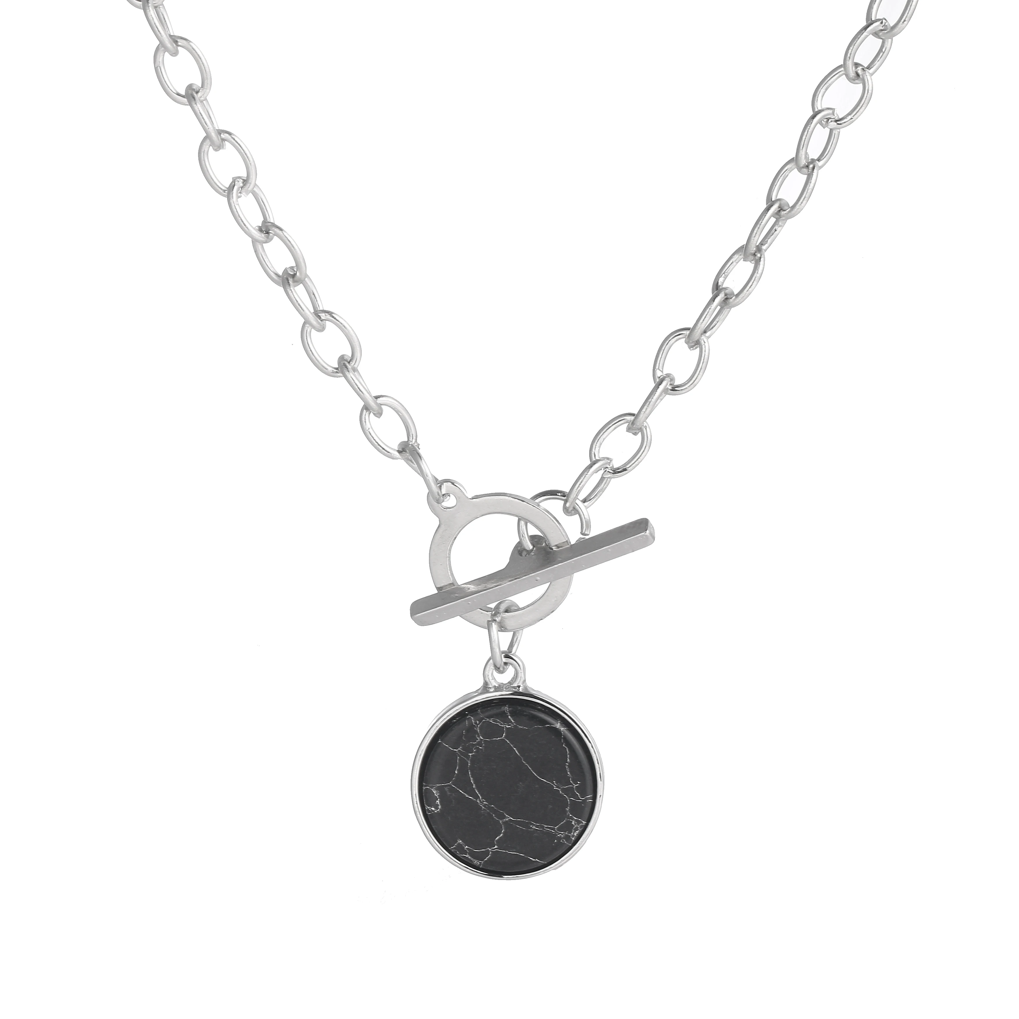 IFMIA Trendy Round Marble Pendant Chain Necklace For Women Silver Color Punk Minimalist Necklaces Female Fashion 2021 Jewelry
IFMIA Trendy Round Marble Pendant Chain Necklace For Women Silver Color Punk Minimalist Necklaces Female Fashion 2021 Jewelry