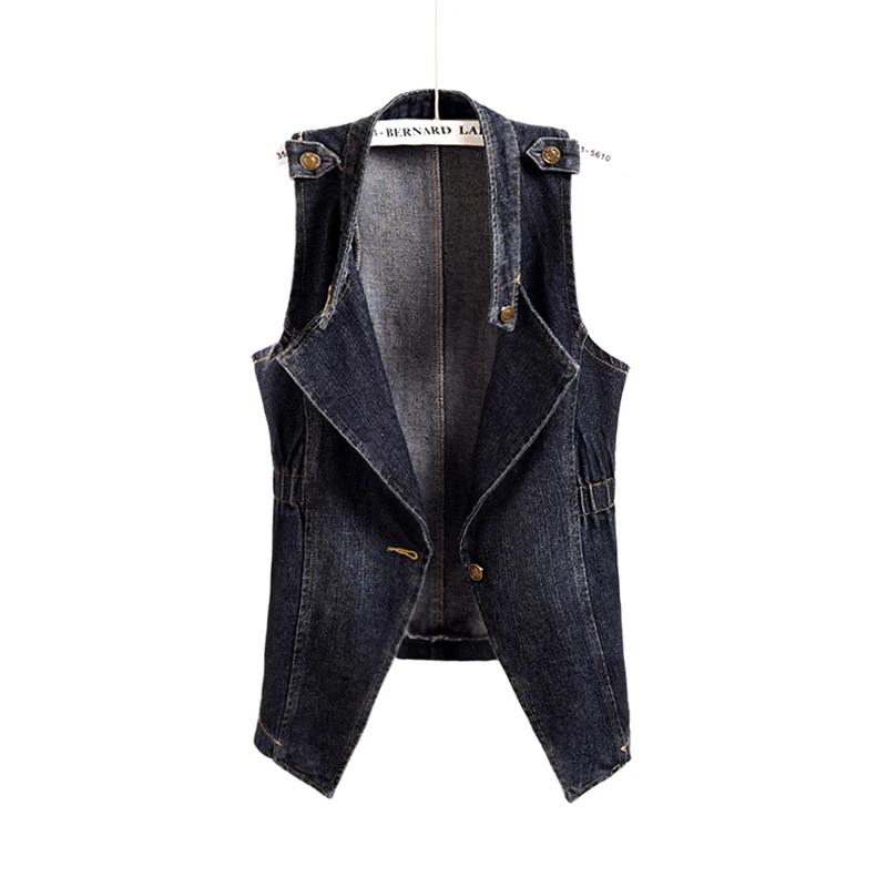 Spring New Korean Plus size Slim Denim Vest Women Waistcoat Fashion 3 Color Sleeveless Jacket Black Short Jeans Vests Female 4XL
Spring New Korean Plus size Slim Denim Vest Women Waistcoat Fashion 3 Color Sleeveless Jacket Black Short Jeans Vests Female 4XL
