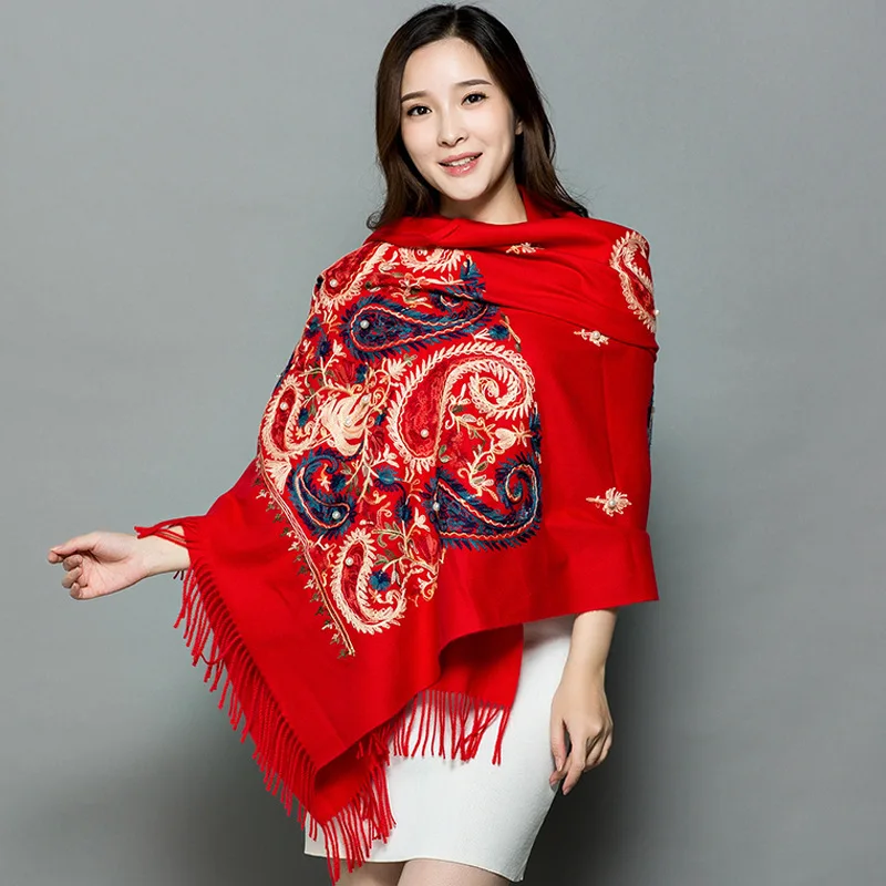 Hot Embroidery Scarf For Women Winter New 2020 Cashmere Scarves Lady Shawl Wrap Female Foulard Blanket Tassel Bandana Pashmina 
Hot Embroidery Scarf For Women Winter New 2020 Cashmere Scarves Lady Shawl Wrap Female Foulard Blanket Tassel Bandana Pashmina