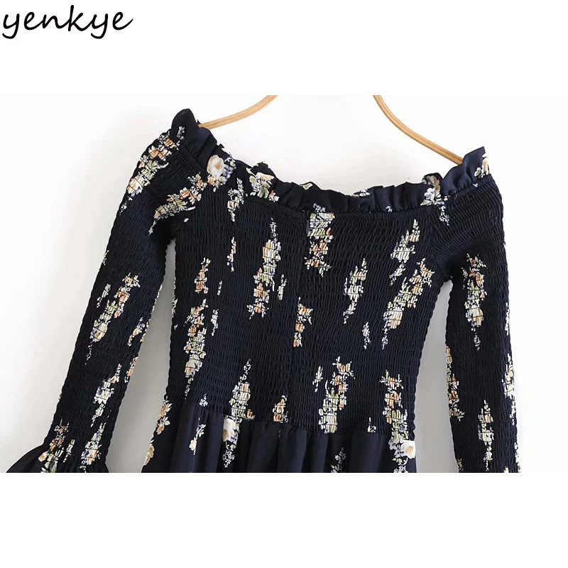 YENKYE Women Vintage Floral Print Sexy Off Shoulder Dress Long Sleeve Sweet Ruffle Hem Slits A-line Midi Elegant Summer Dress
YENKYE Women Vintage Floral Print Sexy Off Shoulder Dress Long Sleeve Sweet Ruffle Hem Slits A-line Midi Elegant Summer Dress