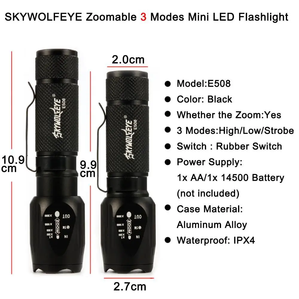 SKYWOLFEYE T6 8000LM светодиодный тактический фонарь лампа для езды на велосипеде спереди