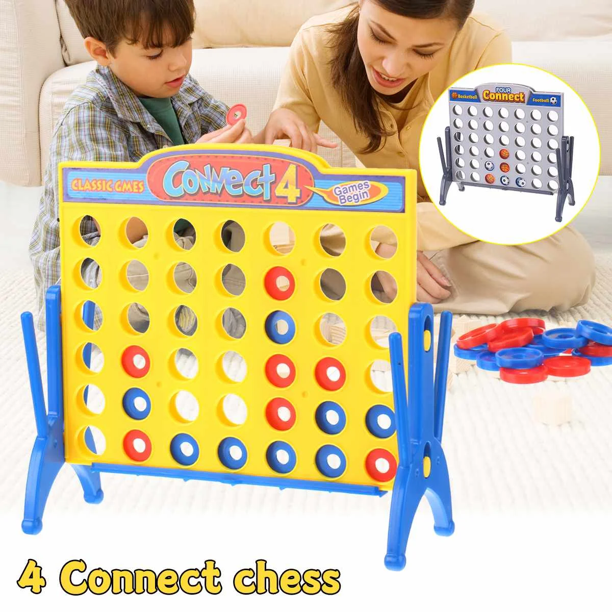Newest Classic Master Foldable Connect Four Board Chess Game Kids Children Line Up Row Board Puzzle Football Basketball Toys
Newest Classic Master Foldable Connect Four Board Chess Game Kids Children Line Up Row Board Puzzle Football Basketball Toys