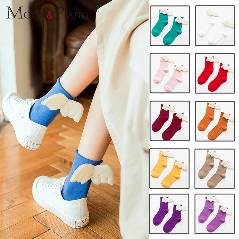 Woman Socks Sweet Cute Loli Cartoon Three-dimensional Wing Solid Color Curling Fashion Personality Thin for Girl Christmas Sock
Woman Socks Sweet Cute Loli Cartoon Three-dimensional Wing Solid Color Curling Fashion Personality Thin for Girl Christmas Sock