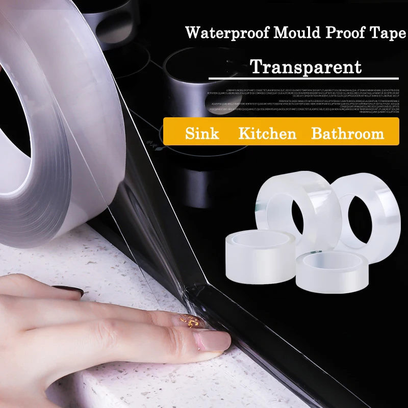 BATHROOM Kitchen Shower Waterproof Mould Proof Tape Sink Bath Sealing Strip Tape Self Adhesive Waterproof Adhesive Nano Tape
BATHROOM Kitchen Shower Waterproof Mould Proof Tape Sink Bath Sealing Strip Tape Self Adhesive Waterproof Adhesive Nano Tape