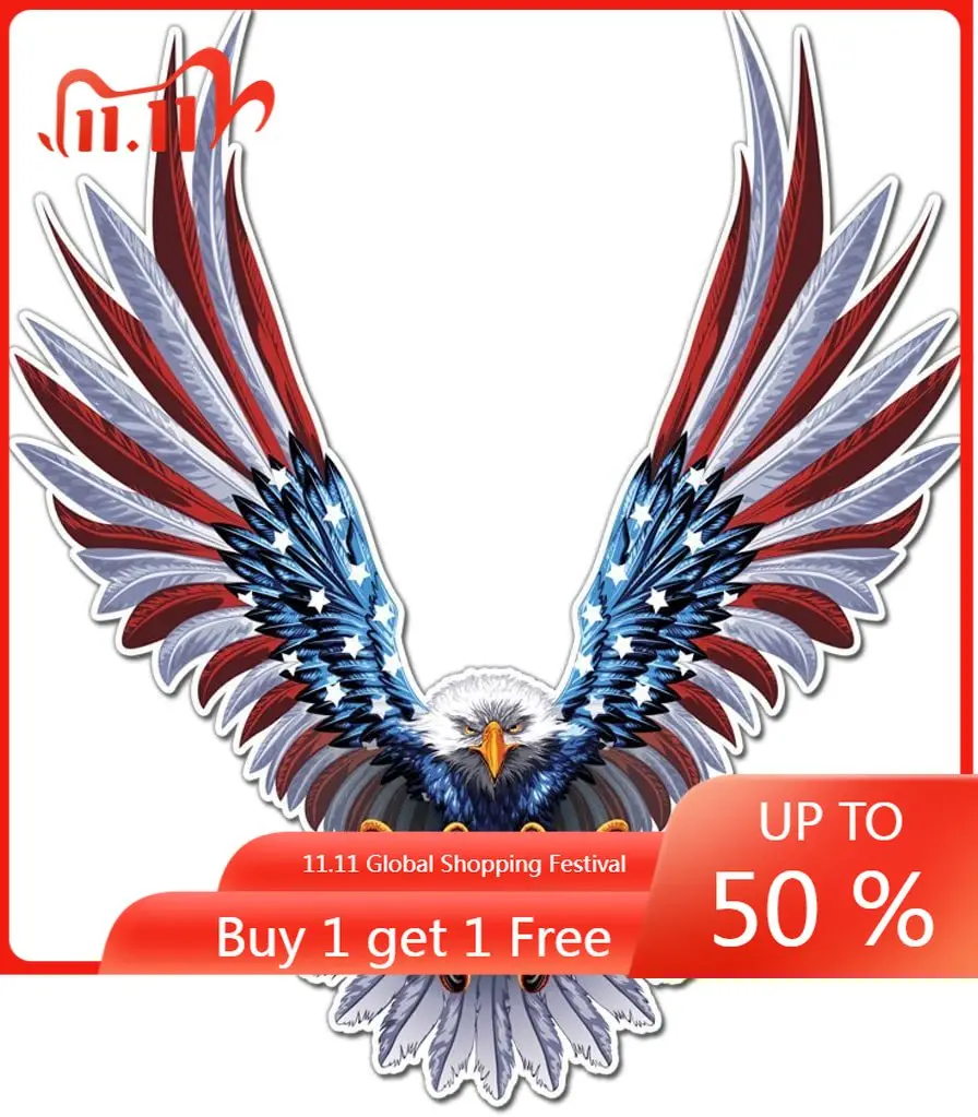 Funny Bald Eagle American Flag Car Sticker Automobiles Motorcycles Exterior Accssories PVC Decal13x12cm
Funny Bald Eagle American Flag Car Sticker Automobiles Motorcycles Exterior Accssories PVC Decal13x12cm