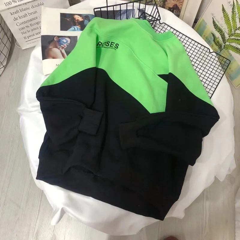 Spring New Women's Casual Fashion Color Matching Letters Loose Large Size Round Neck Sweater Letter Printing Sweatshirt Women
Spring New Women's Casual Fashion Color Matching Letters Loose Large Size Round Neck Sweater Letter Printing Sweatshirt Women