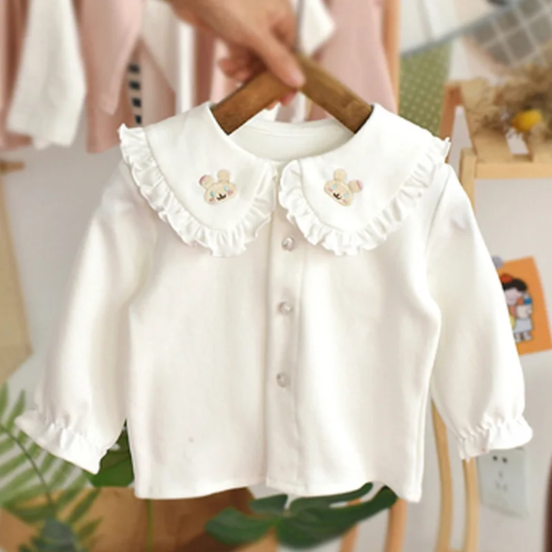 Children's White Blouse For Girls School Clothes Baby Long Sleeves Tops Korea Kids Embroidered Shirt Toddler Girl Cute Shirts
Children's White Blouse For Girls School Clothes Baby Long Sleeves Tops Korea Kids Embroidered Shirt Toddler Girl Cute Shirts